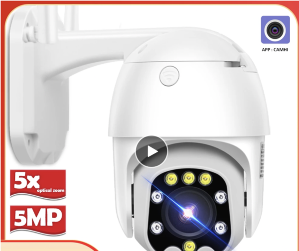 Camhi pro PTZ Speed Dome WIFI IP Camera 5MP Outdoor 5X Zoom Wireless Camera uk To camhi.uk