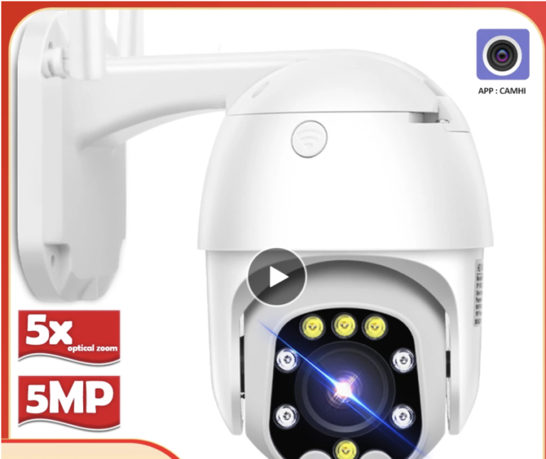 Camhi Pro PTZ Speed Dome WIFI IP Camera 5MP Outdoor 5X Zoom Wireless ...